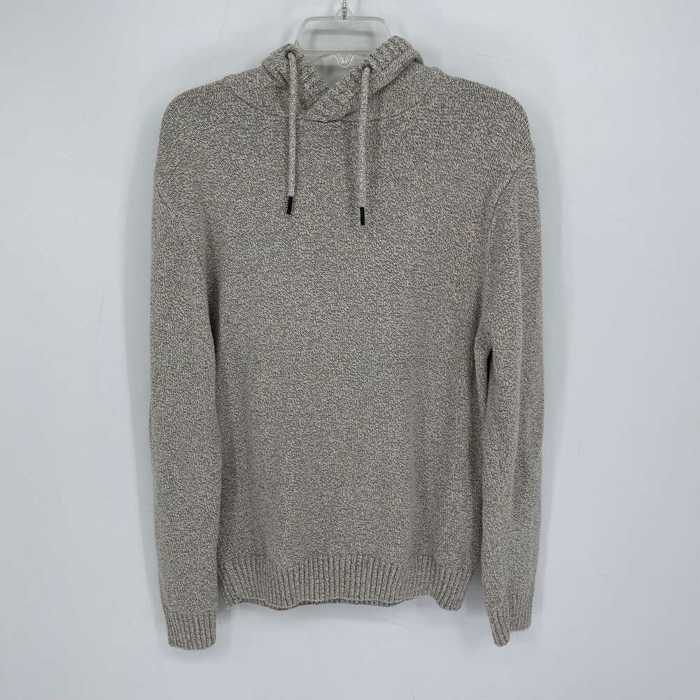 Eventide Men's Gray Marled Knit French Terry Pullover Hoodie Sweatshirt Size L